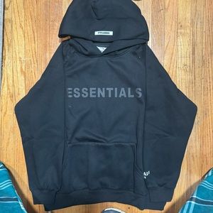 NWOT Essentials Fear of God Black Hoodie Size L